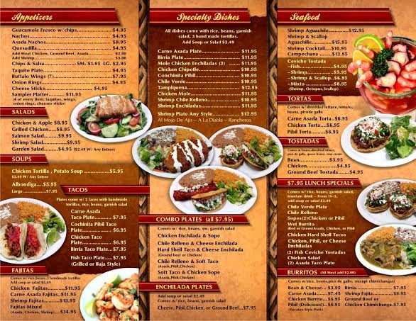 in menu nhà hàng