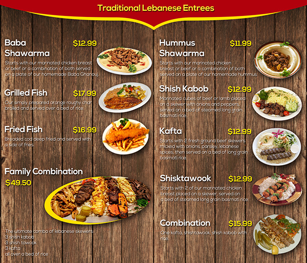 in nhanh menu nhà hàng
