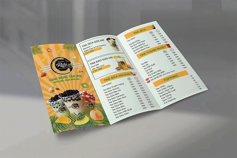 Giấy Couche - chất liệu in menu cao cấp