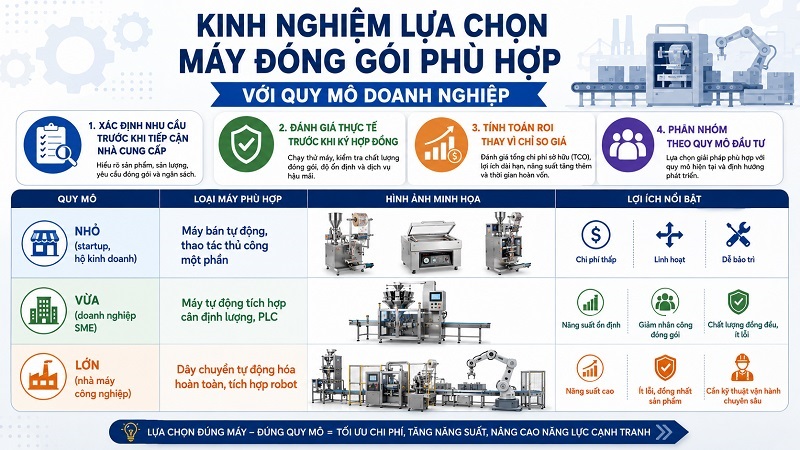 Kinh nghiệm lựa chọn máy đóng gói
